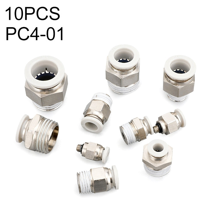 PC4-01 LAIZE 10pcs PC Straight Pneumatic Quick Fitting Connector