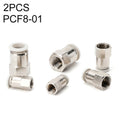PCF8-01 LAIZE 2pcs Female Thread Straight Pneumatic Quick Fitting Connector