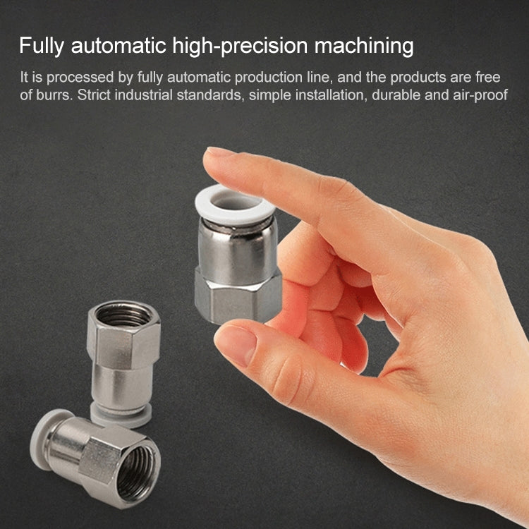 PCF8-02 LAIZE 2pcs Female Thread Straight Pneumatic Quick Fitting Connector