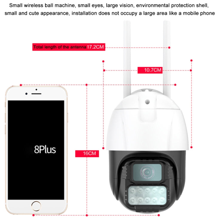 QX67 3MP Humanoid Recognition AI Alarm WiFi Dome IP Camera, EU Plug