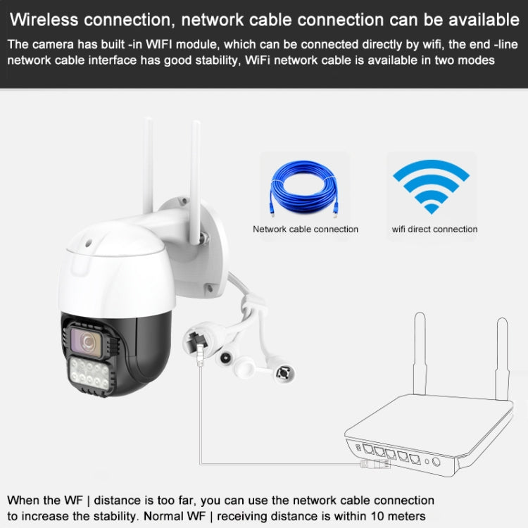 QX67 3MP Humanoid Recognition AI Alarm WiFi Dome IP Camera, EU Plug