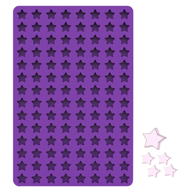 Mini Cartoon Animal Cookie Silicone Baking Mould(Pentagram Purple)