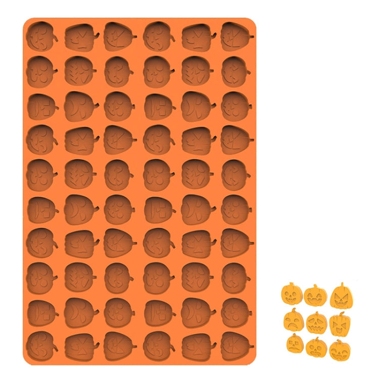 Mini Cartoon Animal Cookie Silicone Baking Mould(Pumpkin Head Orange)
