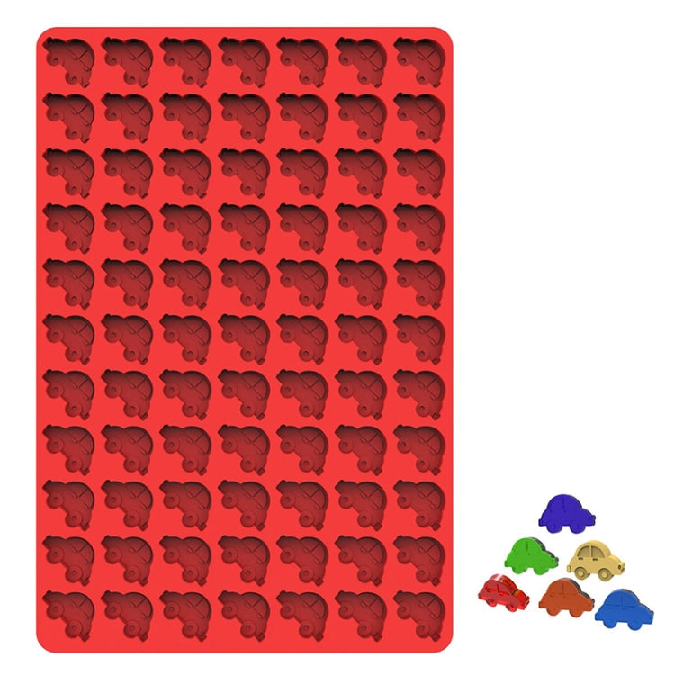Mini Cartoon Animal Cookie Silicone Baking Mould(Car Red)