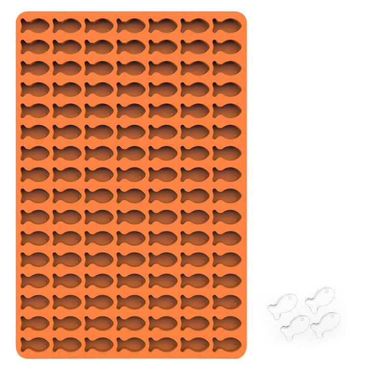 Mini Cartoon Animal Cookie Silicone Baking Mould(Small Fish Orange)