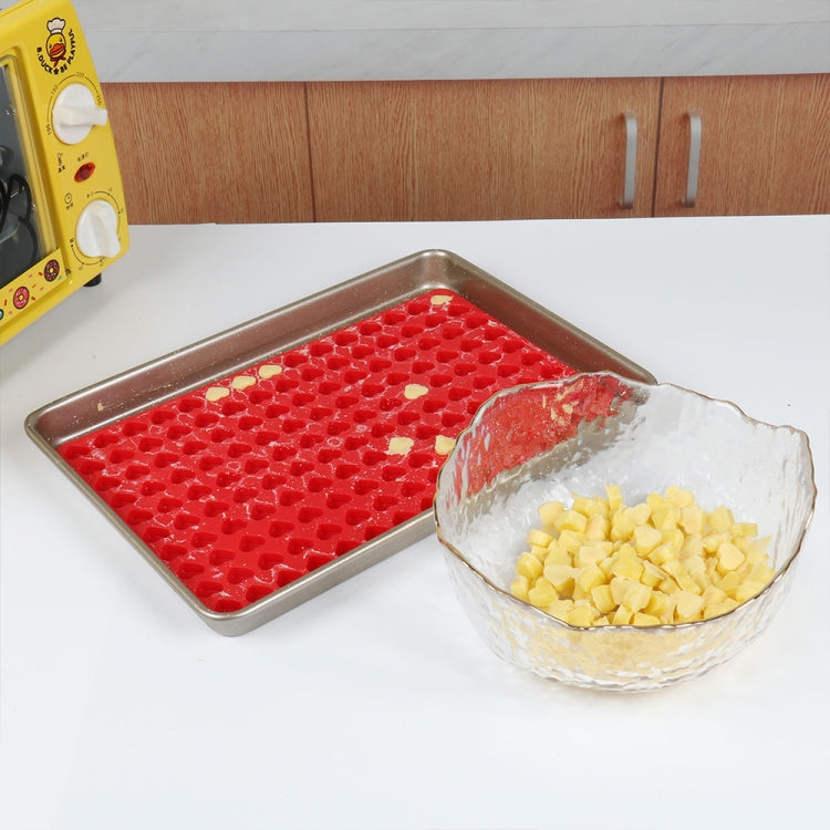 Mini Cartoon Animal Cookie Silicone Baking Mould(Love Red)