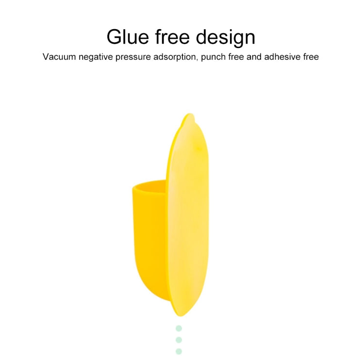 Wall Toiletries Free Installation Silicone Shelf(Yellow Lemon)