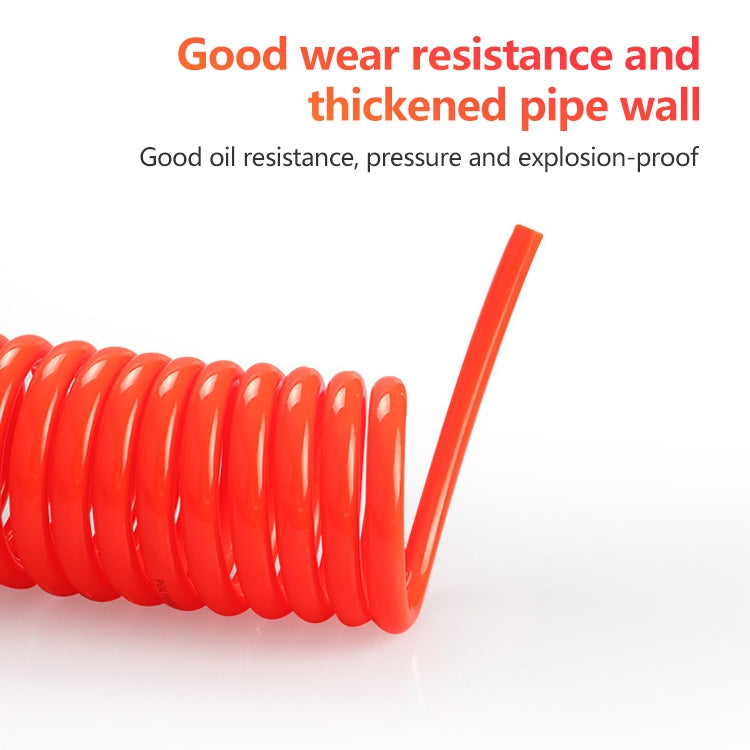 LAIZE Compressor Air Flexible PU Spring Tube without Connector, Specification:8x5mm, 12m