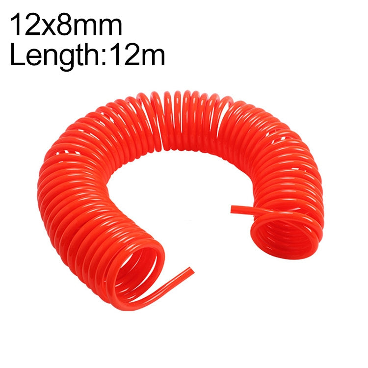 LAIZE Compressor Air Flexible PU Spring Tube without Connector, Specification:12x8mm, 12m