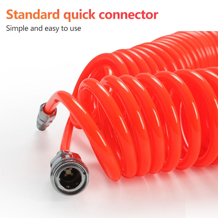 LAIZE Compressor Air Flexible PU Spring Tube with Connector, Specification:8x5mm, 3m