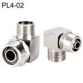 PL4-02 LAIZE Nickel Plated Copper Trachea Quick Fitting Lock Female Connector