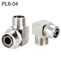 PL6-04 LAIZE Nickel Plated Copper Trachea Quick Fitting Lock Female Connector