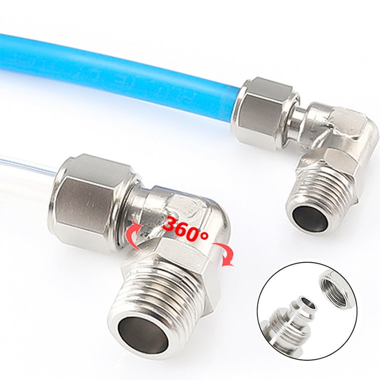 PL10-02 LAIZE Nickel Plated Copper Trachea Quick Fitting Twist Swivel Elbow Lock Female Connector