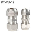 KT-PU-12 LAIZE Nickel Plated Copper Straight Pneumatic Quick Fitting Copper Pipe Connector
