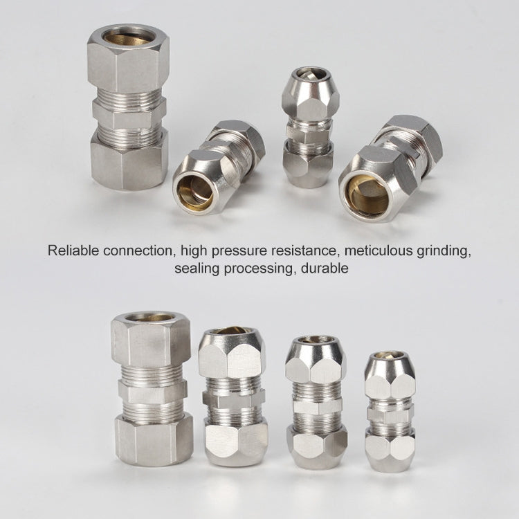 KT-PU-8 LAIZE Nickel Plated Copper Straight Pneumatic Quick Fitting Copper Pipe Connector