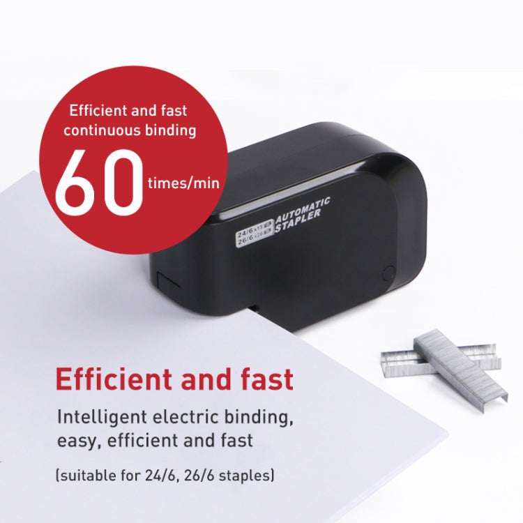 Electric Induction Stapler Automatic Portable Office Bookbinding(Transparent)