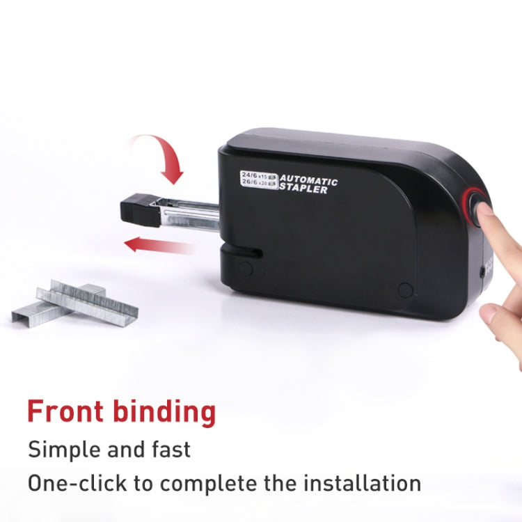 Electric Induction Stapler Automatic Portable Office Bookbinding(Black)