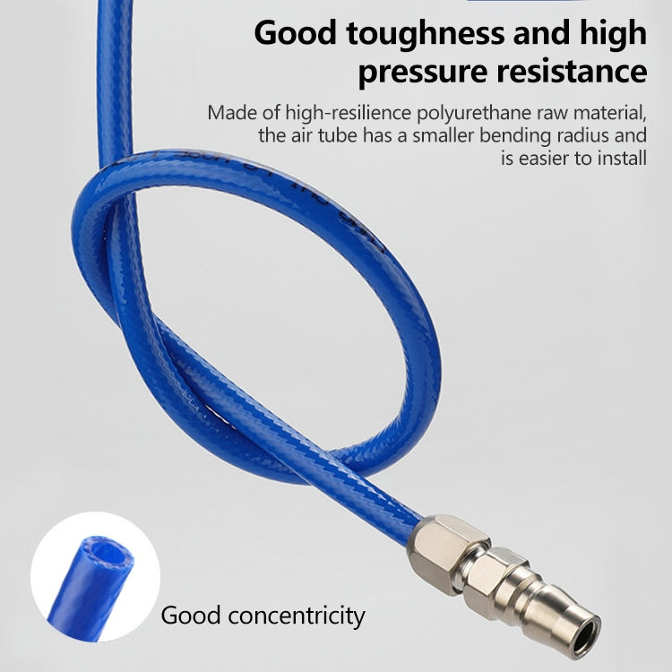 LAIZE High Pressure Flexible Polyurethane Pneumatic Tubing with Connector, Specification:8x5mm, 15m
