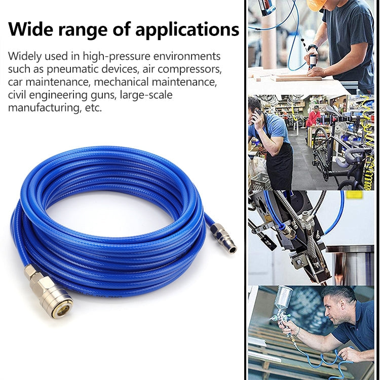 LAIZE High Pressure Flexible Polyurethane Pneumatic Tubing with Connector, Specification:8x5mm, 15m