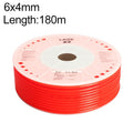 LAIZE Pneumatic Compressor Air Flexible PU Tube, Specification:6x4mm, 180m(Red)