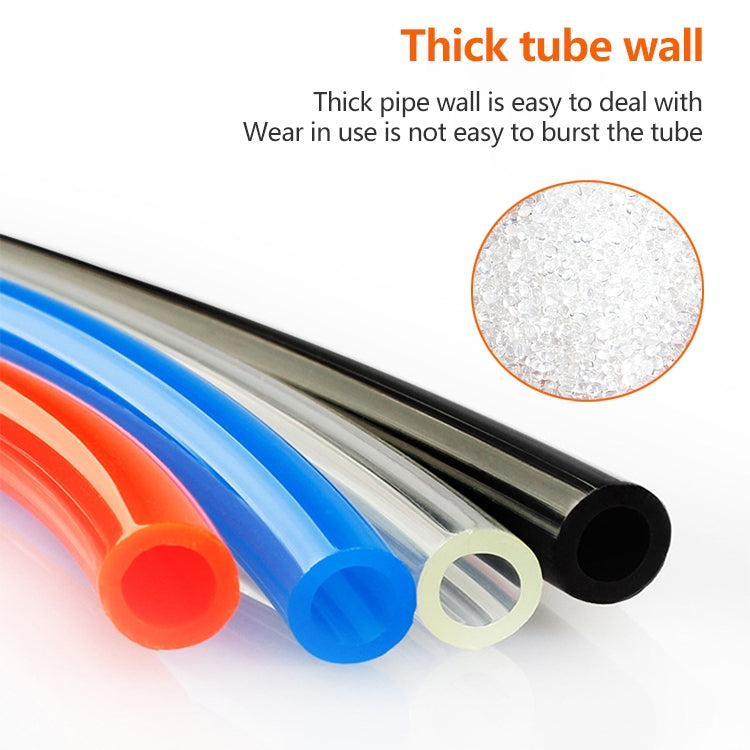 LAIZE Pneumatic Compressor Air Flexible PU Tube, Specification:10x6.5mm, 80m(Transparent)