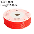 LAIZE Pneumatic Compressor Air Flexible PU Tube, Specification:14x10mm, 100m(Red)