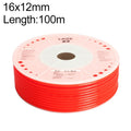 LAIZE Pneumatic Compressor Air Flexible PU Tube, Specification:16x12mm, 100m(Red)