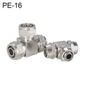 PE-16 LAIZE Nickel Plated Copper Y-type Tee Pneumatic Quick Connector