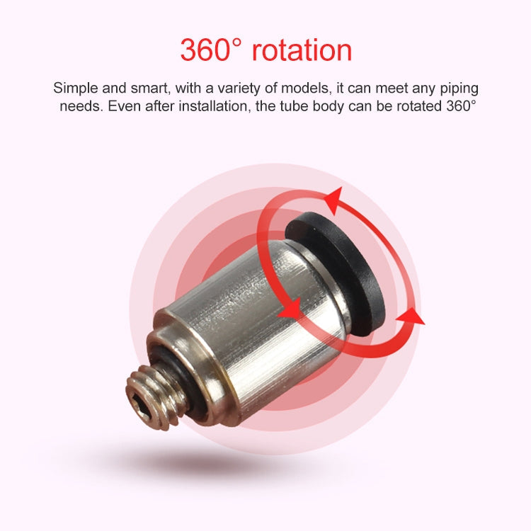 PL4-M5C LAIZE 2pcs Nickel Plated Copper Mini Pneumatic Quick Connector