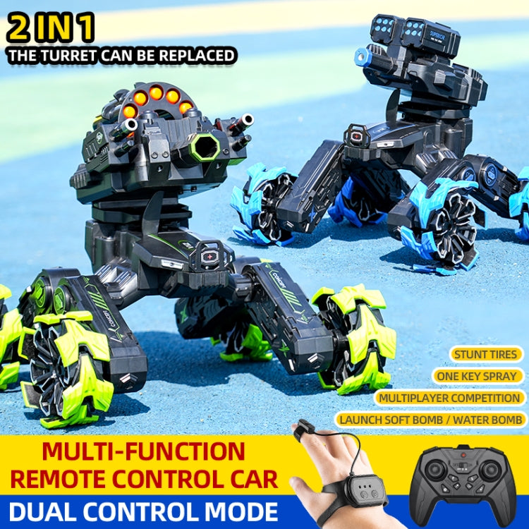 DM-528 Four-wheel Battle Blooming Tire Spray Remote Control Car, Specification:Single Control Water Bomb(Green)
