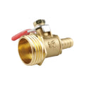 LAIZE Pneumatic Hose Connector Copper Ball Valve, Specification:Outside 4-Barb 8mm