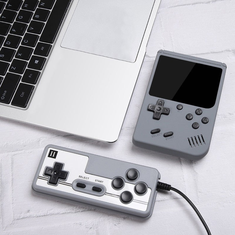 MK800 Doubles 3.0 inch Macaron Mini Handheld Game Console Built-in 800 Games(Grey)