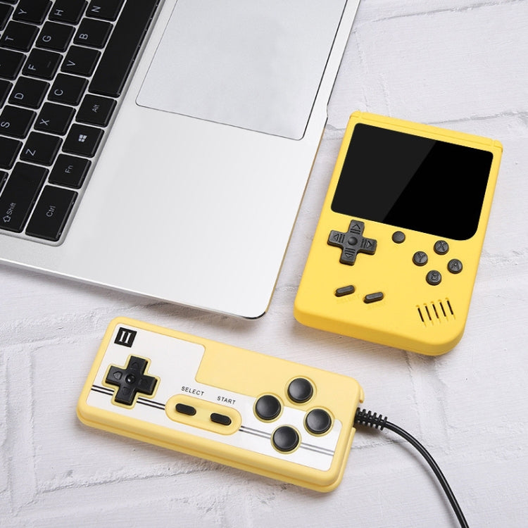 MK800 Doubles 3.0 inch Macaron Mini Handheld Game Console Built-in 800 Games(Yellow)