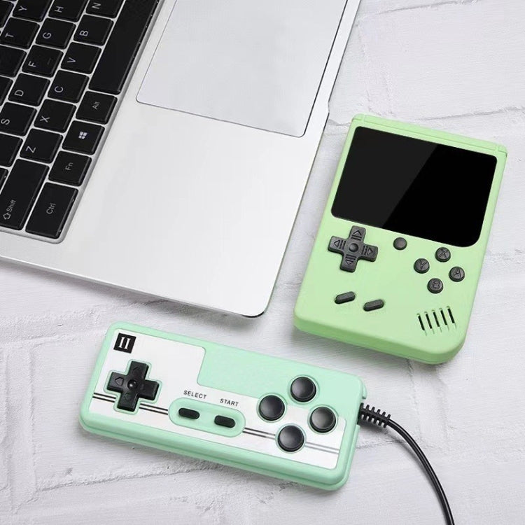 MK800 Doubles 3.0 inch Macaron Mini Handheld Game Console Built-in 800 Games(Green)
