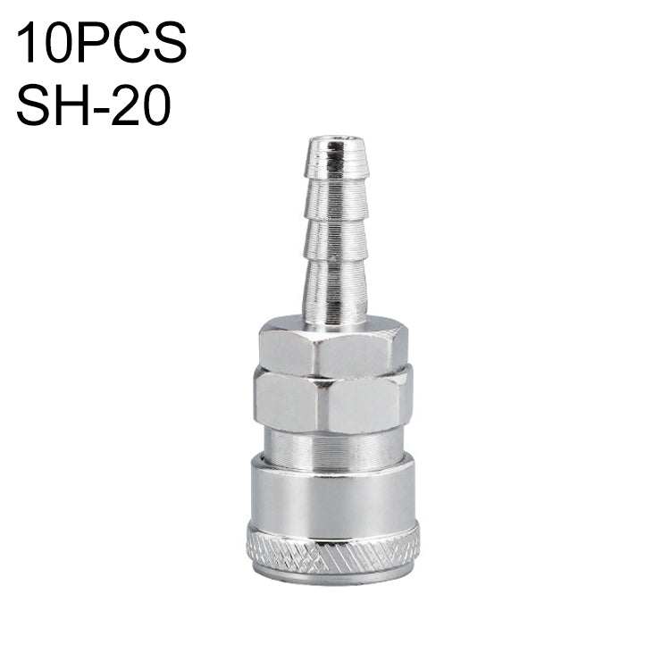 LAIZE SH-20 10pcs C-type Self-lock Air Tube Pneumatic Quick Fitting Connector