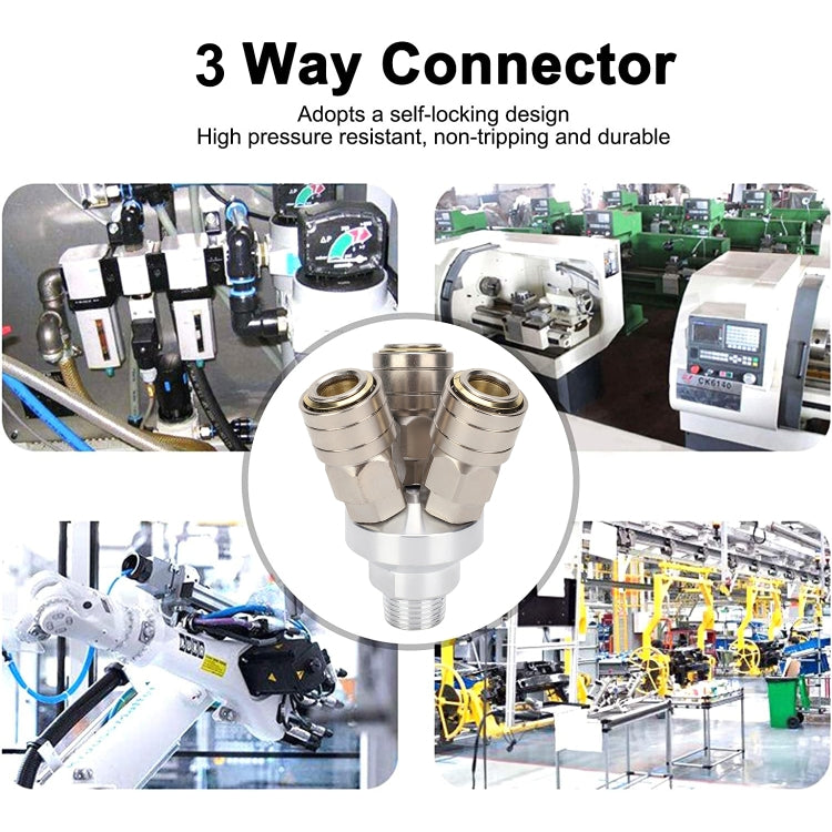 LAIZE Triplet G1/2 C-type Self-lock Pneumatic Components