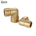 LAIZE 2pcs External Thread Plumbing Copper Pipe Fittings, Caliber:1 Point(Elbow)