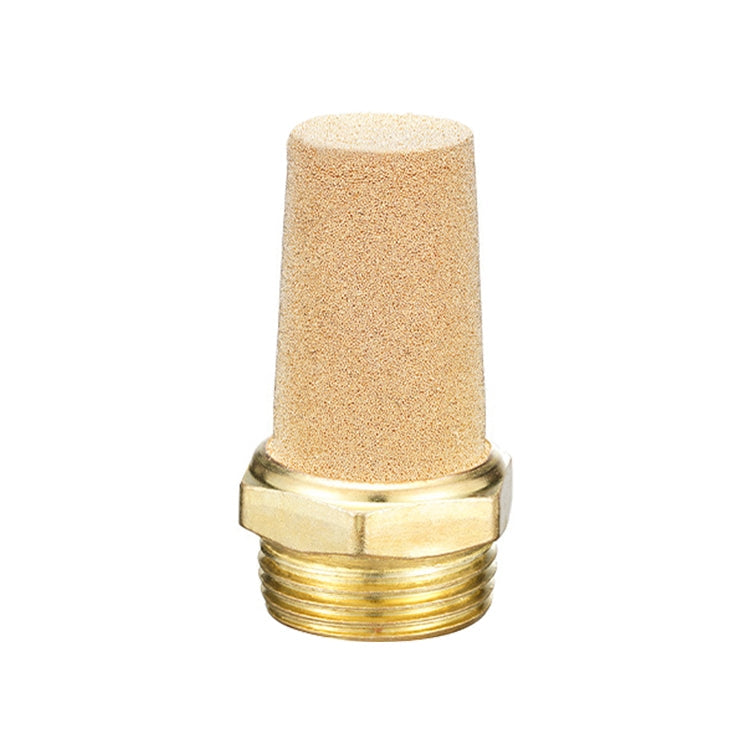 LAIZE Half Copper Long Pneumatic Muffler, Caliber:1 Inch