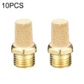 LAIZE 10pcs Half Copper Long Pneumatic Muffler, Caliber:2 Point