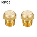 LAIZE 10pcs  Semi Copper Flat Pneumatic Muffler, Caliber:1 Point