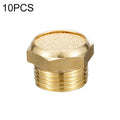 LAIZE 10pcs  Semi Copper Flat Pneumatic Muffler, Caliber:3 Point