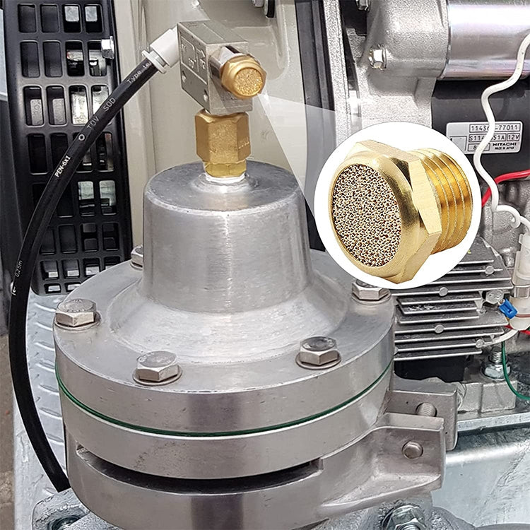 LAIZE 10pcs  Semi Copper Flat Pneumatic Muffler, Caliber:3 Point