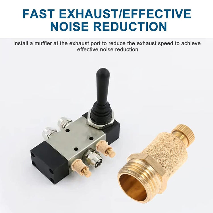 LAIZE Throttling Pneumatic Muffler, Caliber:4 Point