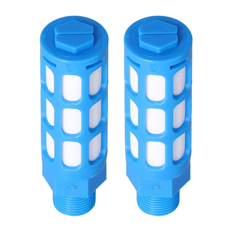 LAIZE Plastic Pneumatic Muffler, Caliber:1 Point(Blue)