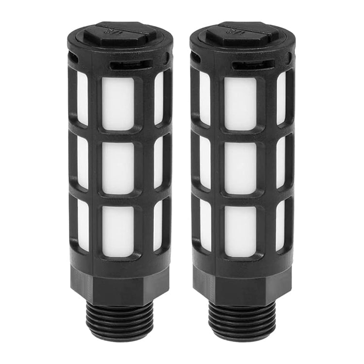 LAIZE Plastic Pneumatic Muffler, Caliber:2 Point(Black)