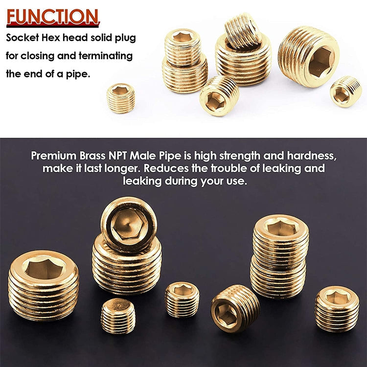 LAIZE 10pcs Copper Plug Connector Accessories, Caliber:1 Point