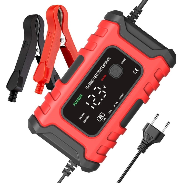 FOXSUR 6A 12V Motorcycle / Car Smart Battery Charger, Plug Type:AU Plug(Red)