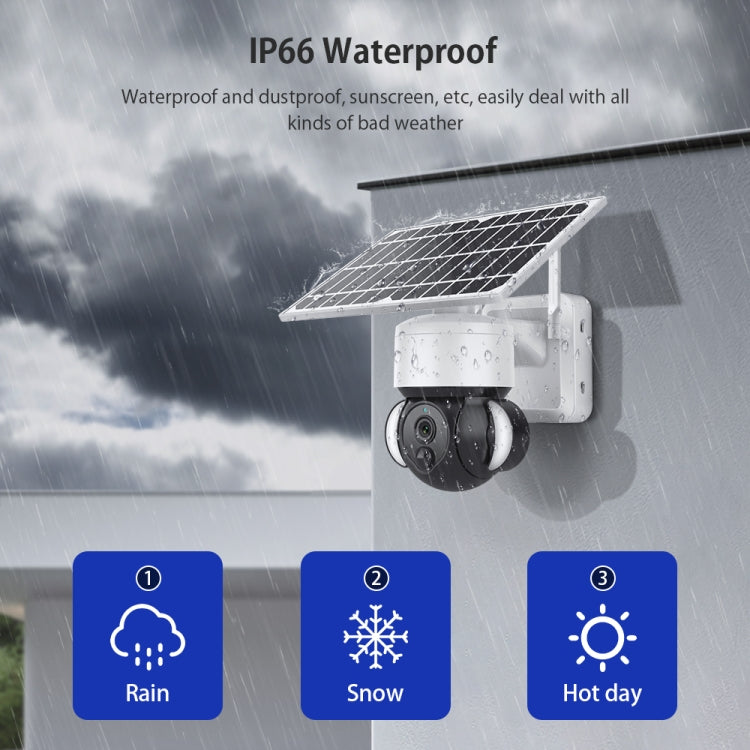 ST-S518-2M-TY 2.4G Wifi Solar Battery Powered Floodlight PTZ Camera with  PIR Human Detection