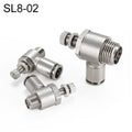 SL8-02 LAIZE Nickel Plated Copper Male Thread Throttle Valve Pneumatic Connector