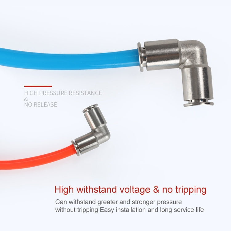 PV-6 LAIZE Nickel Plated Copper Elbow Pneumatic Quick Connector